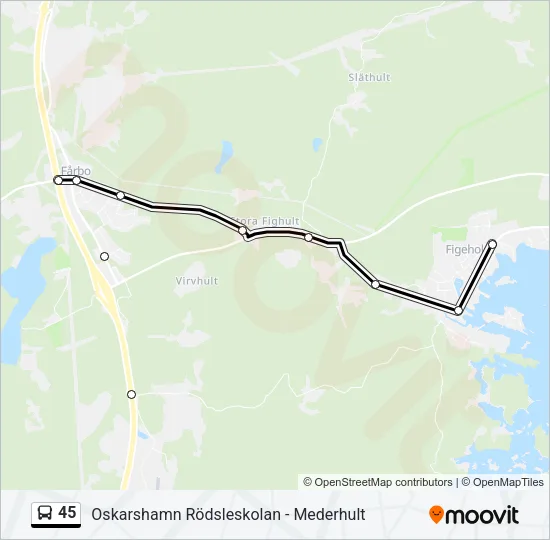 45 Bus Line Map