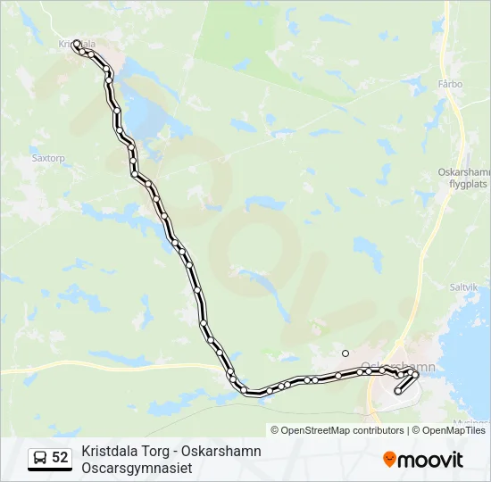 52 Bus Line Map