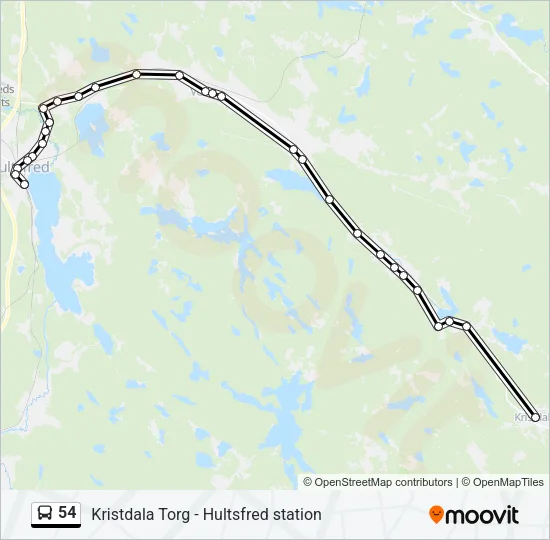 54 Bus Line Map
