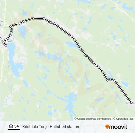 54 Bus Line Map