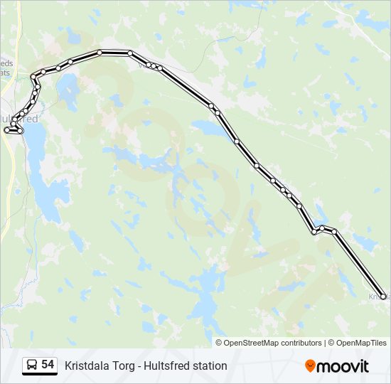 54 bus Line Map