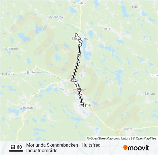 60 Bus Line Map