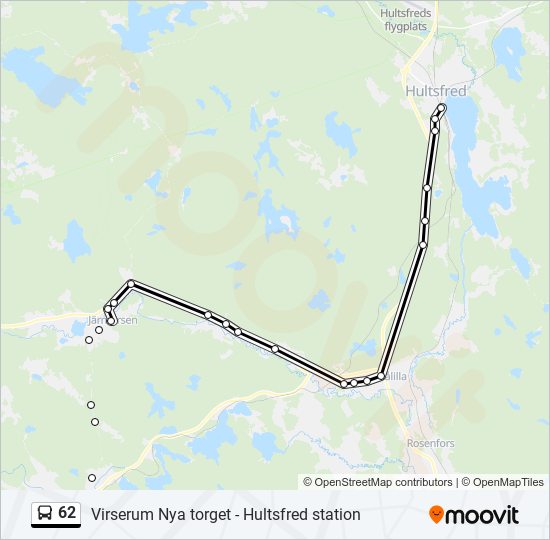 62 bus Line Map