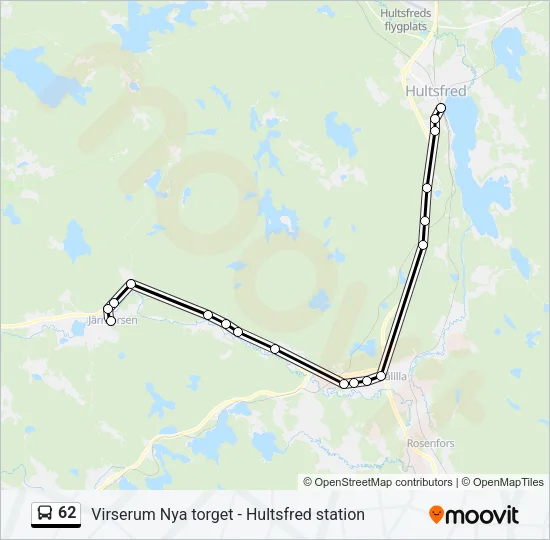 62 Bus Line Map