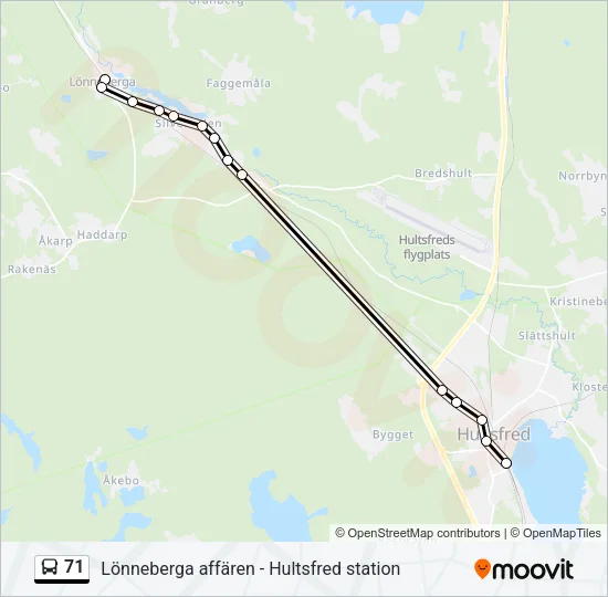 71 Bus Line Map