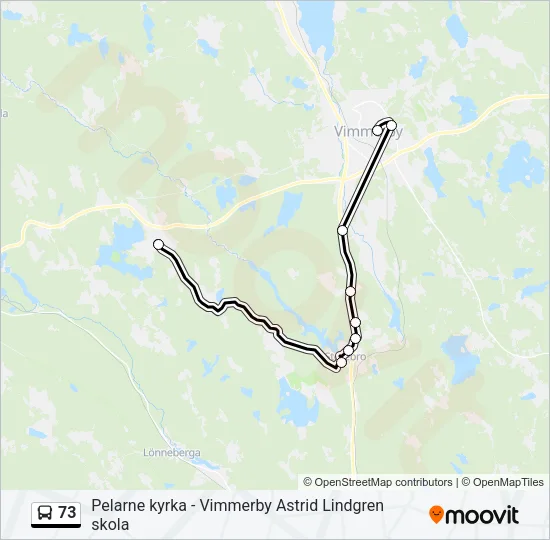 73 Bus Line Map