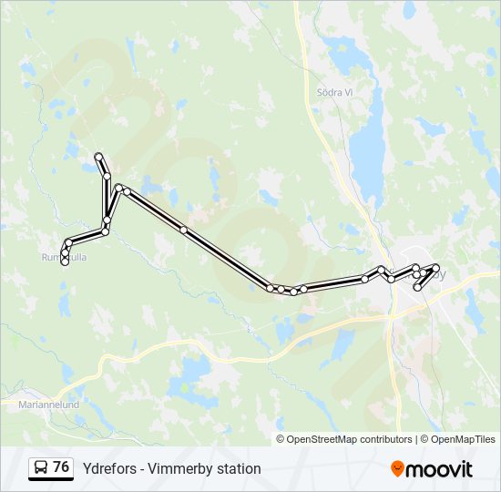 76 bus Line Map