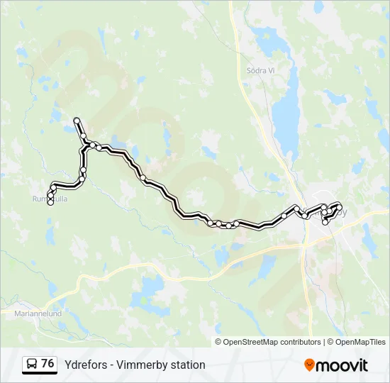 76 Bus Line Map