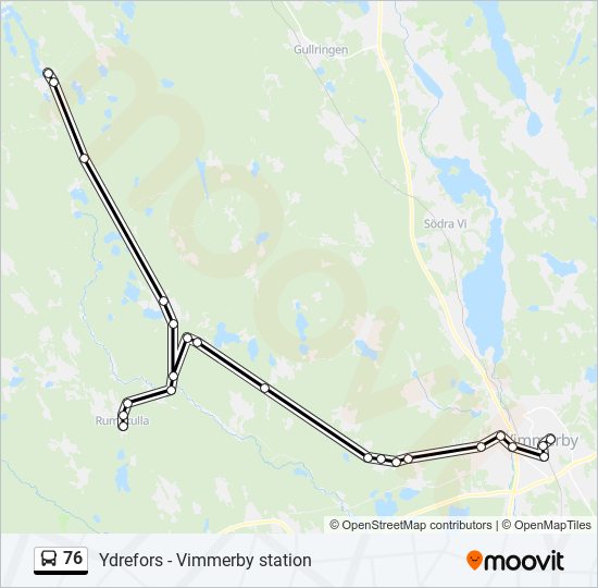 76 bus Line Map