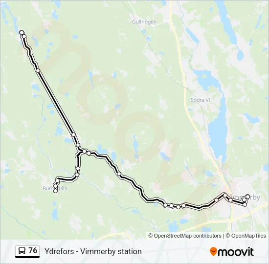 76 Bus Line Map