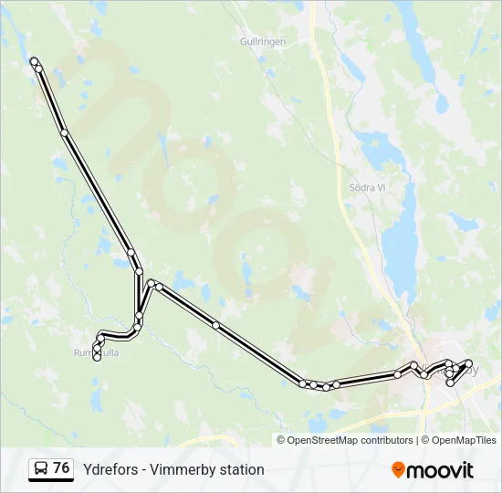 76 Bus Line Map