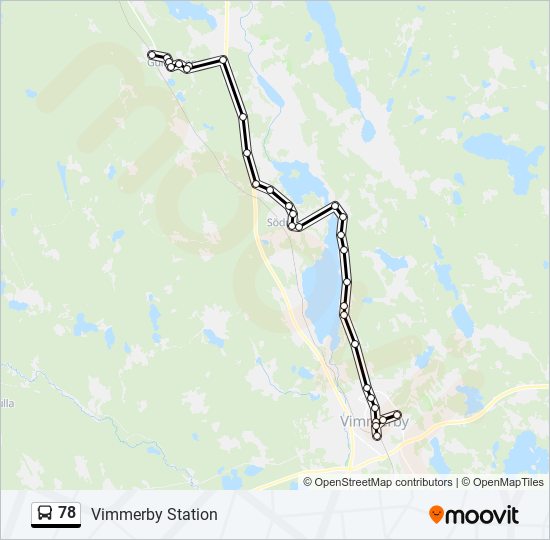 78 bus Line Map