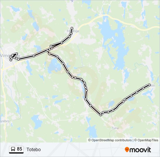 85 bus Line Map