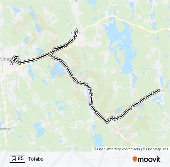 85 Bus Line Map
