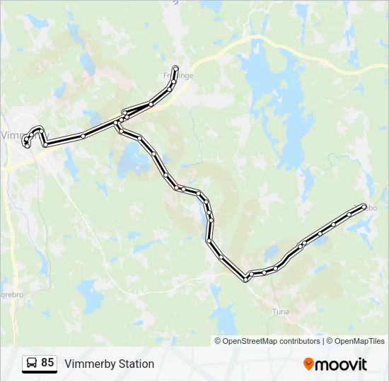 85 Bus Line Map