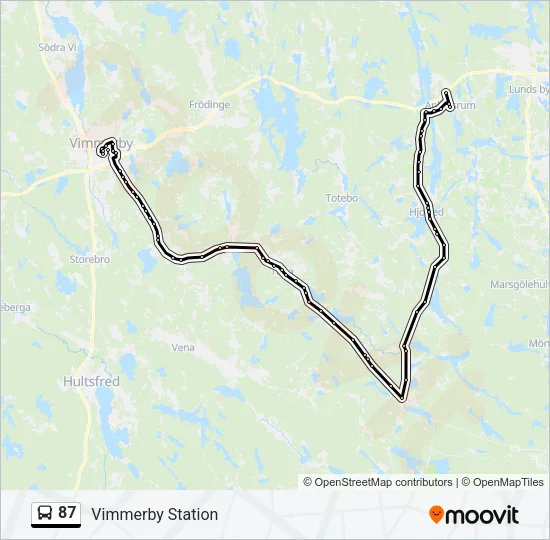 87 Bus Line Map