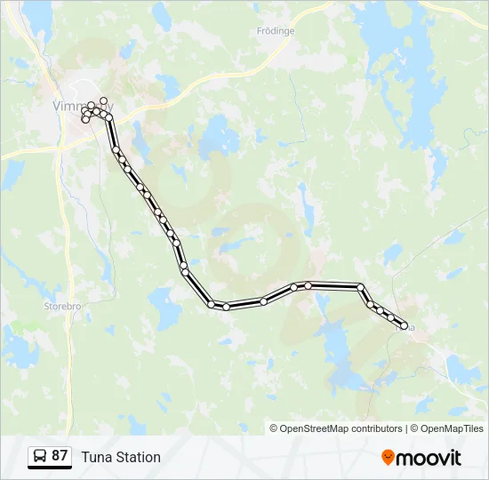 87 Bus Line Map