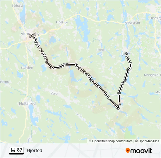87 Bus Line Map