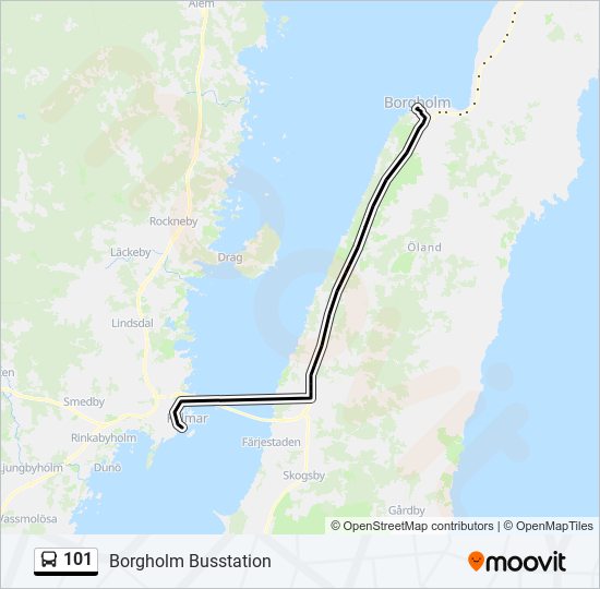 101 bus Line Map