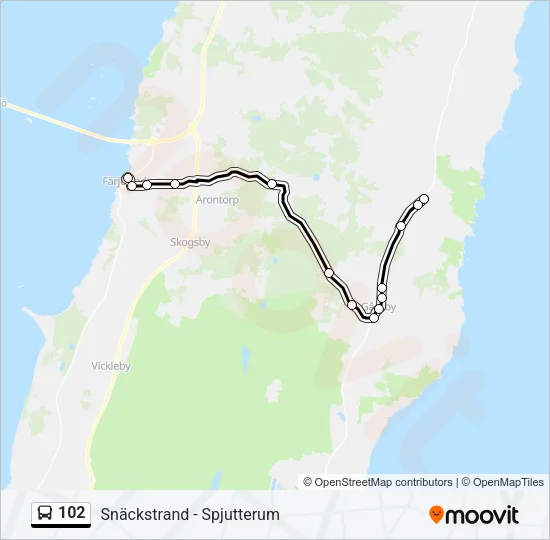 102 Bus Line Map