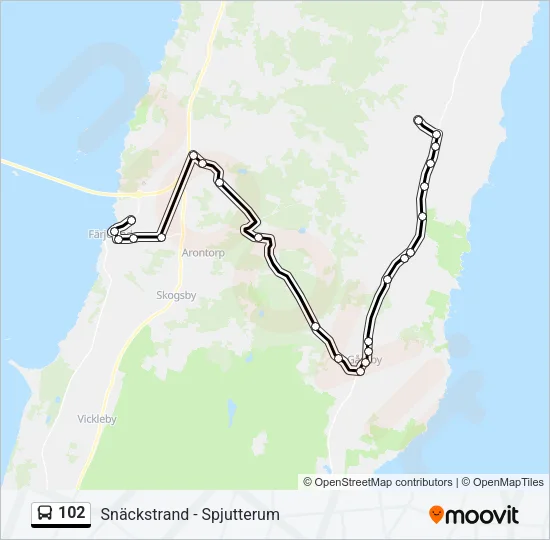 102 Bus Line Map