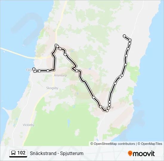 102 Bus Line Map