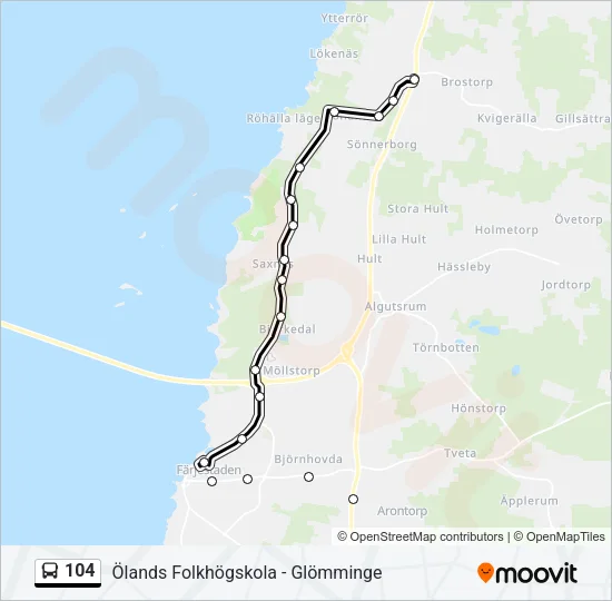 104 Bus Line Map