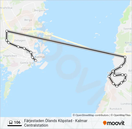 106 Bus Line Map