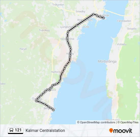 121 Bus Line Map