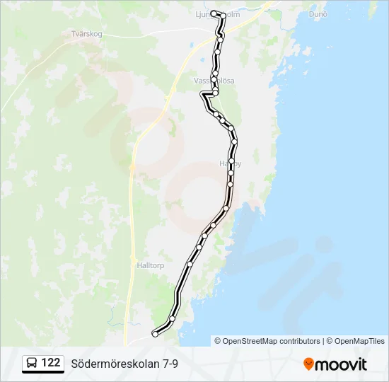 122 Bus Line Map