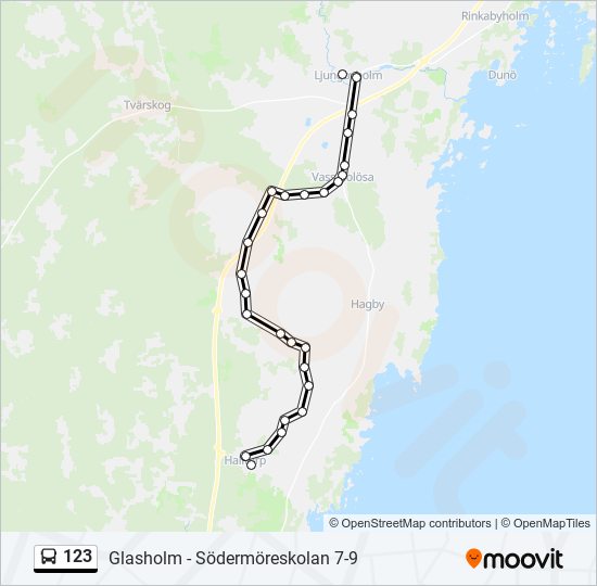 123 bus Line Map