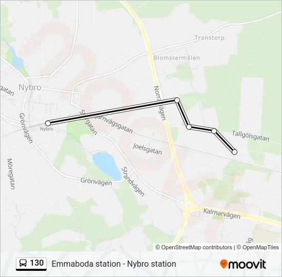 130 Bus Line Map