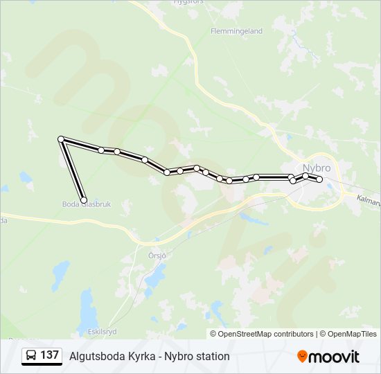 137 bus Line Map