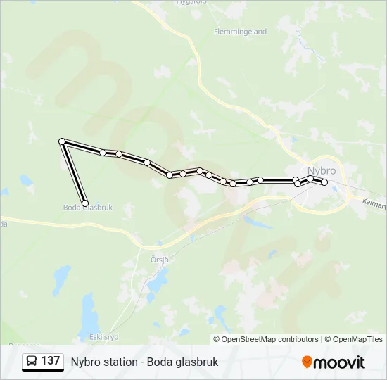 137 Bus Line Map