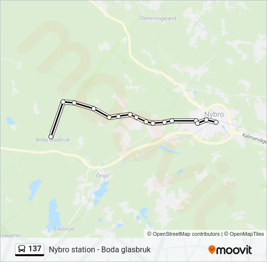 137 Bus Line Map