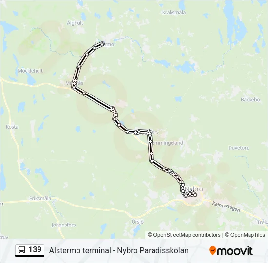 139 Bus Line Map