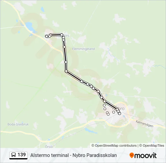 139 Bus Line Map