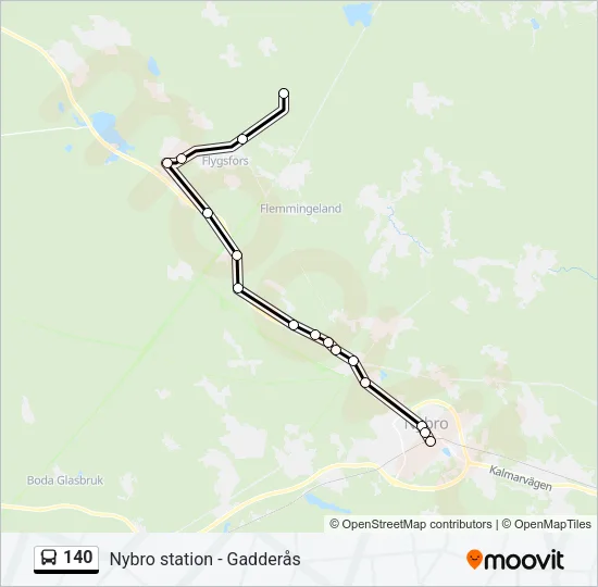 140 Bus Line Map