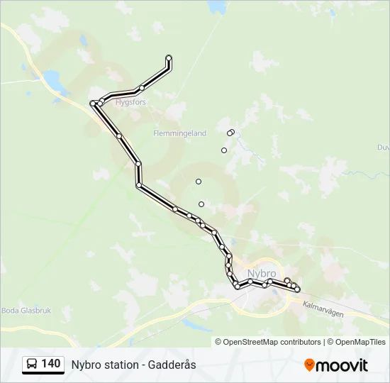 140 Bus Line Map