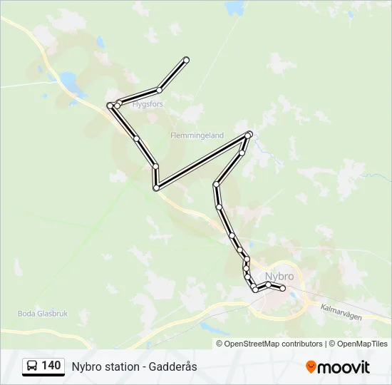140 Bus Line Map