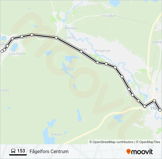 153 Bus Line Map