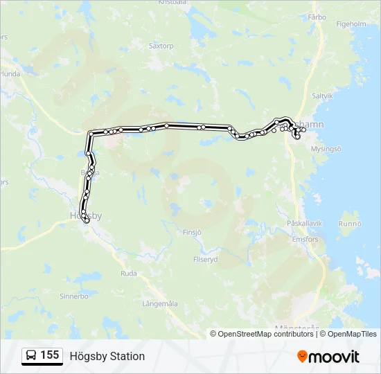 155 Bus Line Map