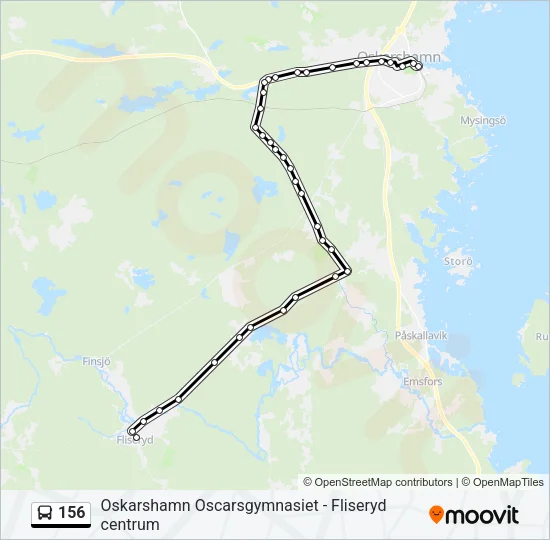 156 Bus Line Map