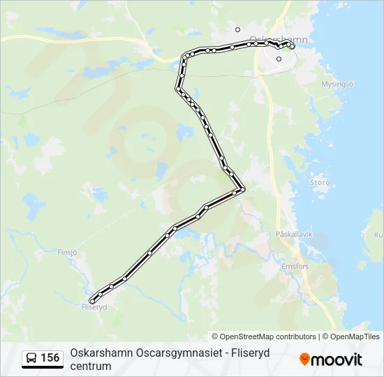 156 Bus Line Map