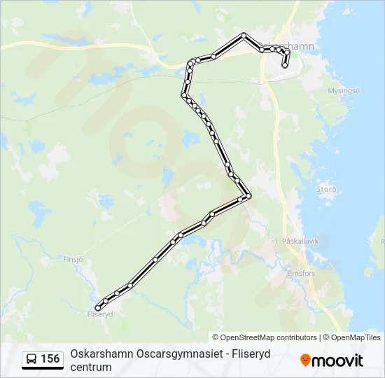 156 Bus Line Map