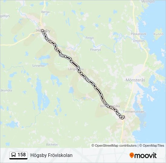 158 Bus Line Map