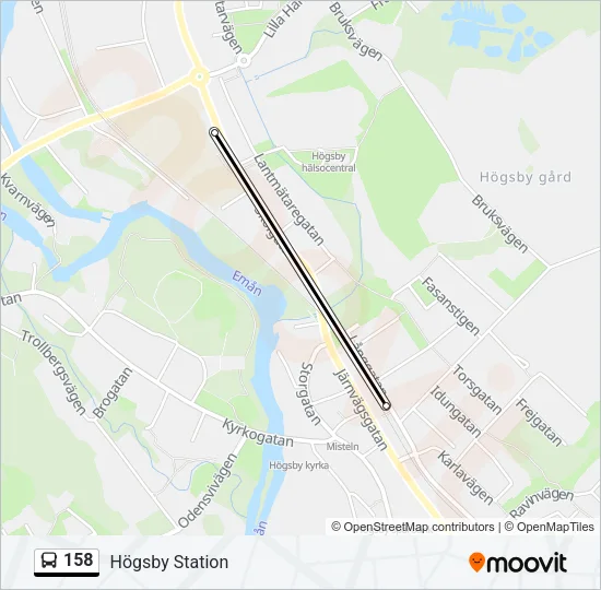158 Bus Line Map