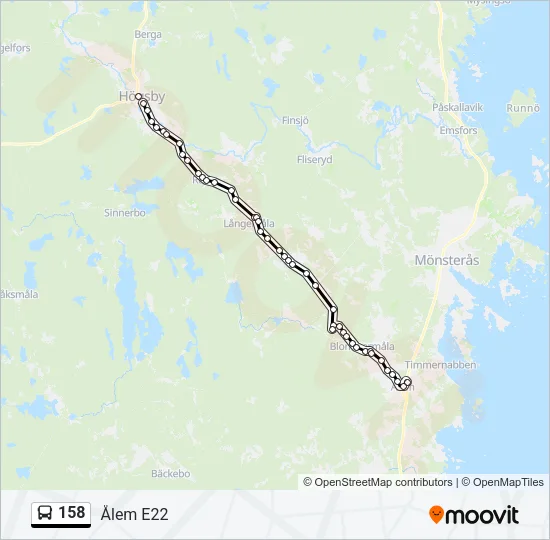 158 Bus Line Map