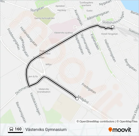 160  Line Map