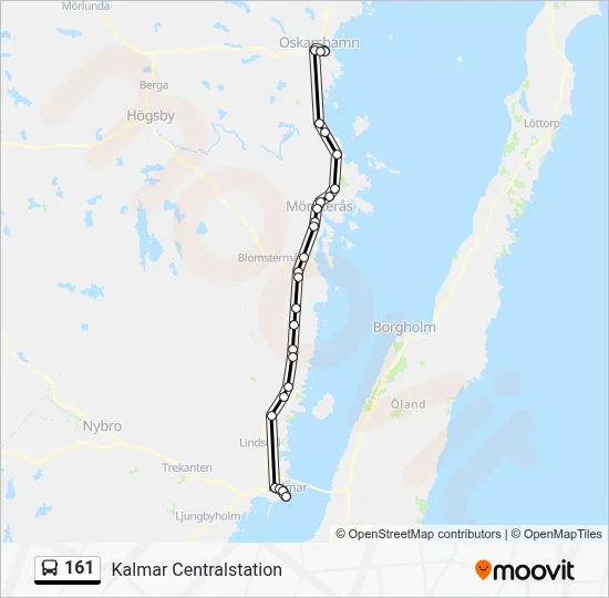 161 Route: Schedules, Stops & Maps - Kalmar Centralstation (Updated)